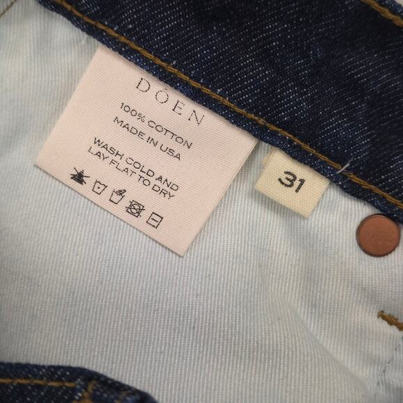 Doen Lady Jean Rinse Wash Ultra High Rise Barrel Leg Denim Jeans - Picture 8 of 10